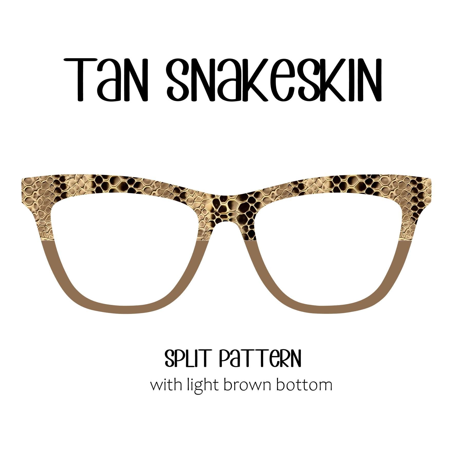 TAN SNAKESKIN Eyewear Toppers, comes with N52 magnets