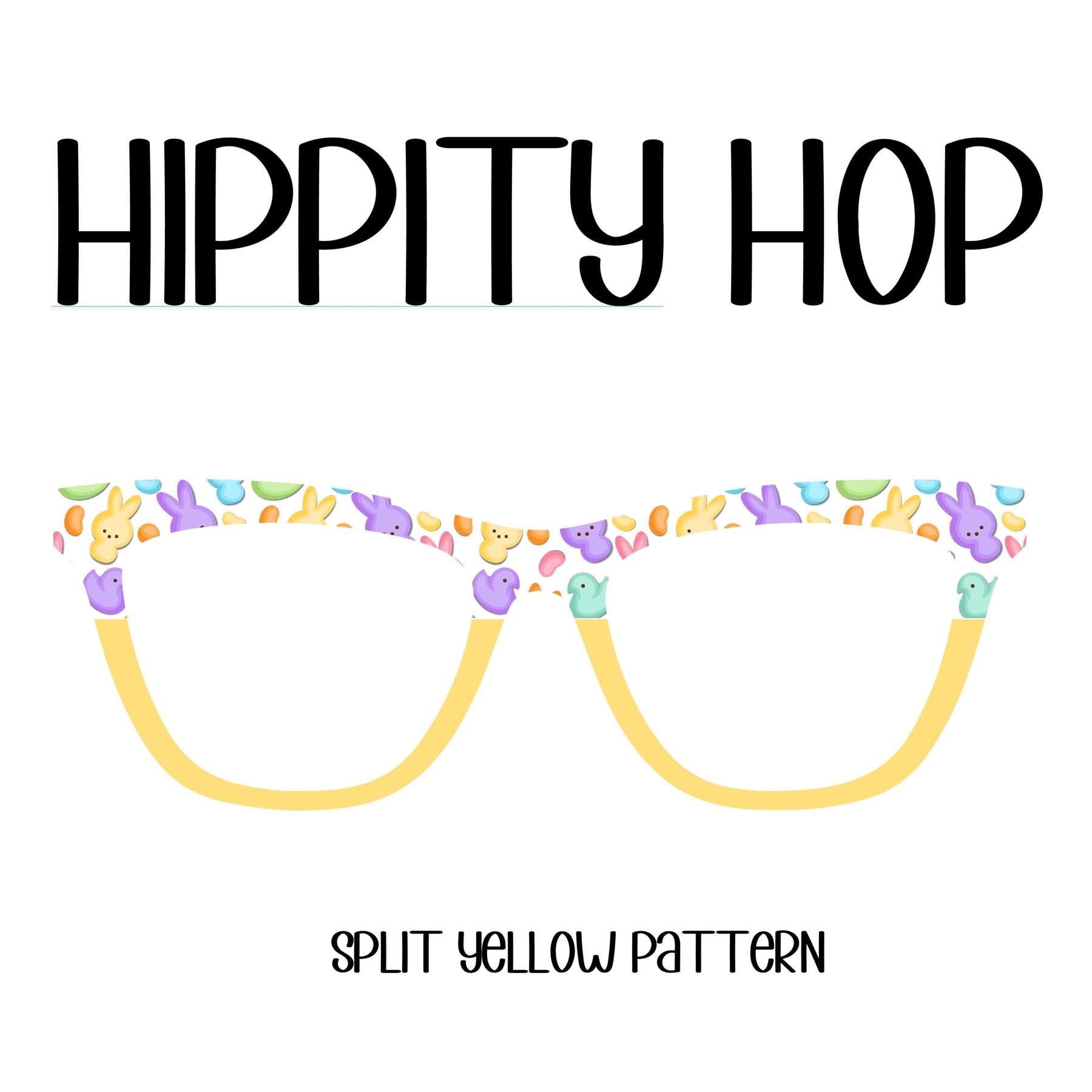 HIPPITY HOP (White Background) Eyewear Toppers, comes with N52 magnets