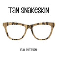 TAN SNAKESKIN Eyewear Toppers, comes with N52 magnets
