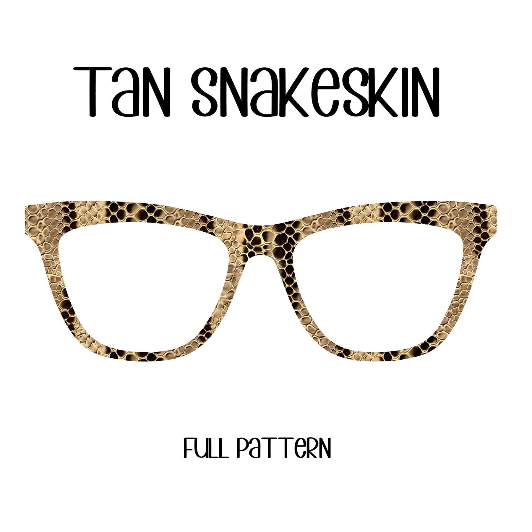 TAN SNAKESKIN Eyewear Toppers, comes with N52 magnets