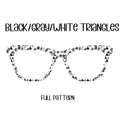 BLACK, GRAY and WHITE Triangles Eyewear Toppers, comes with N52 magnets
