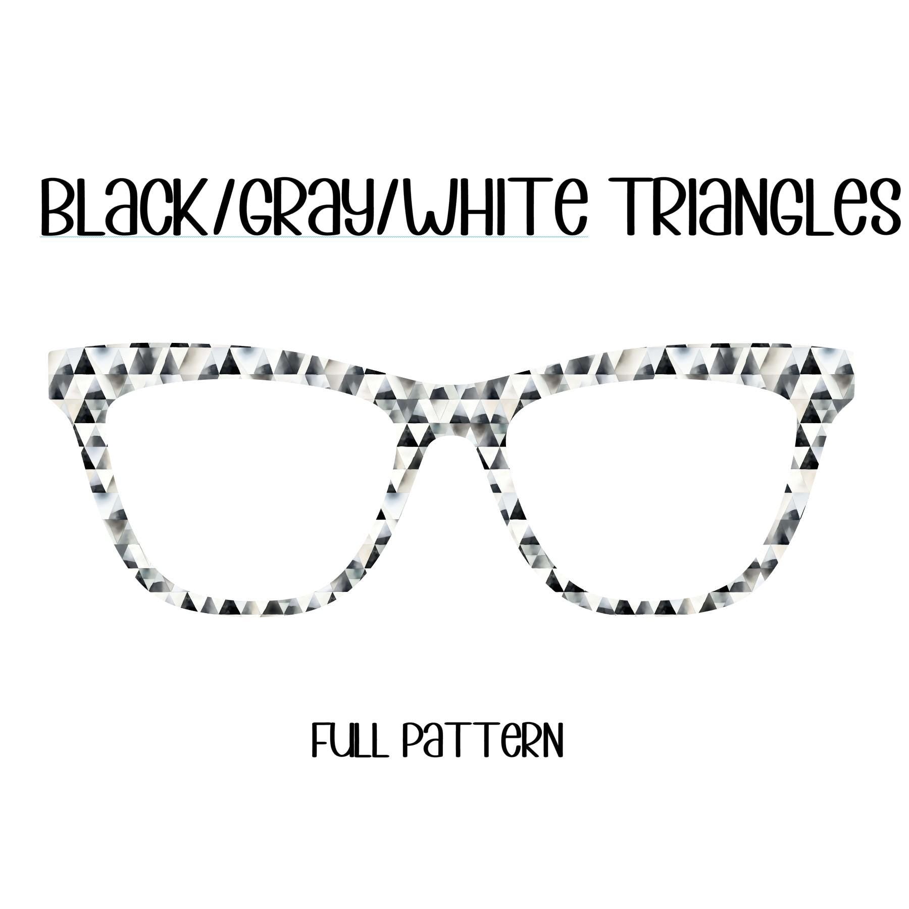 BLACK, GRAY and WHITE Triangles Eyewear Toppers, comes with N52 magnets