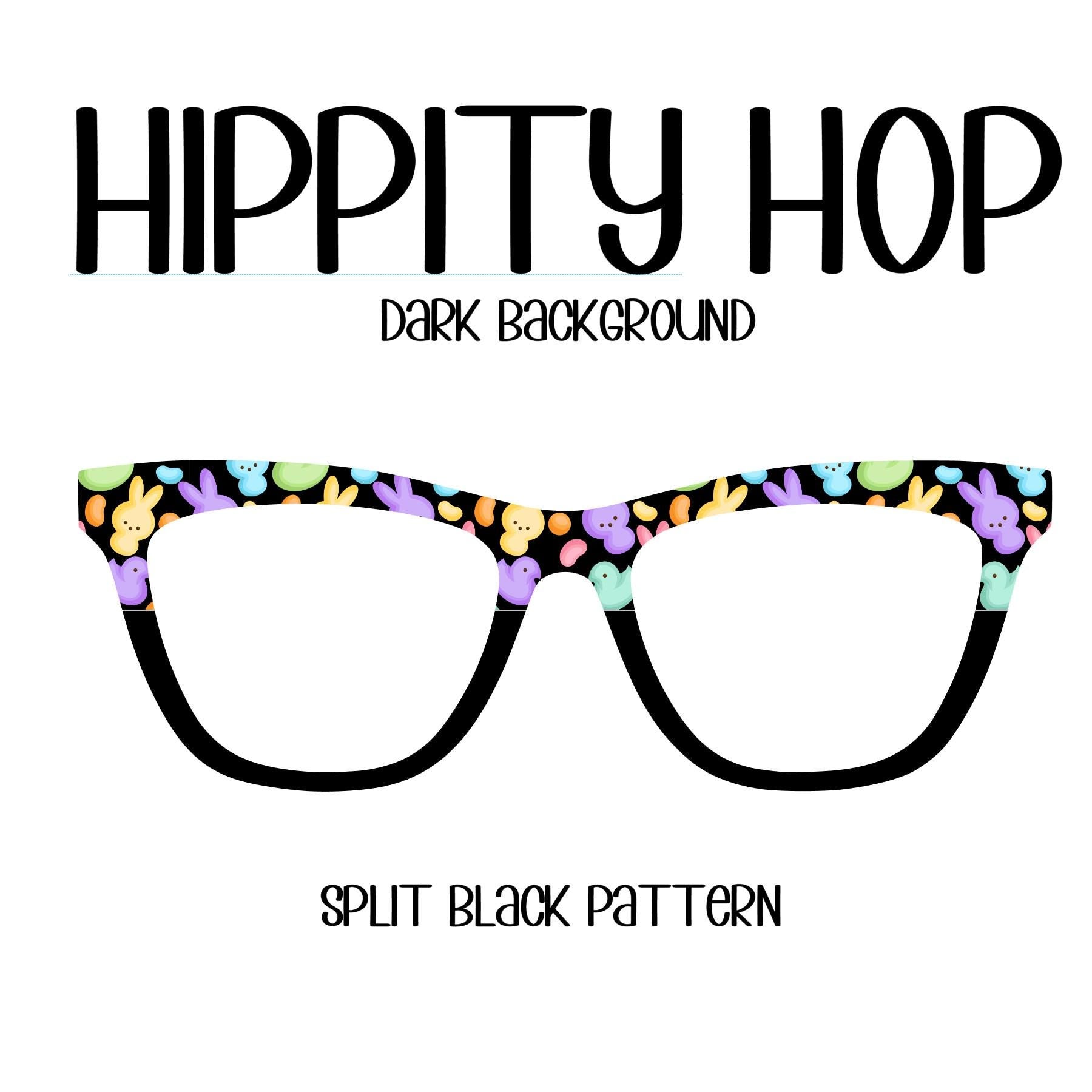 HIPPITY HOP (Black Background) Eyewear Toppers, comes with N52 magnets