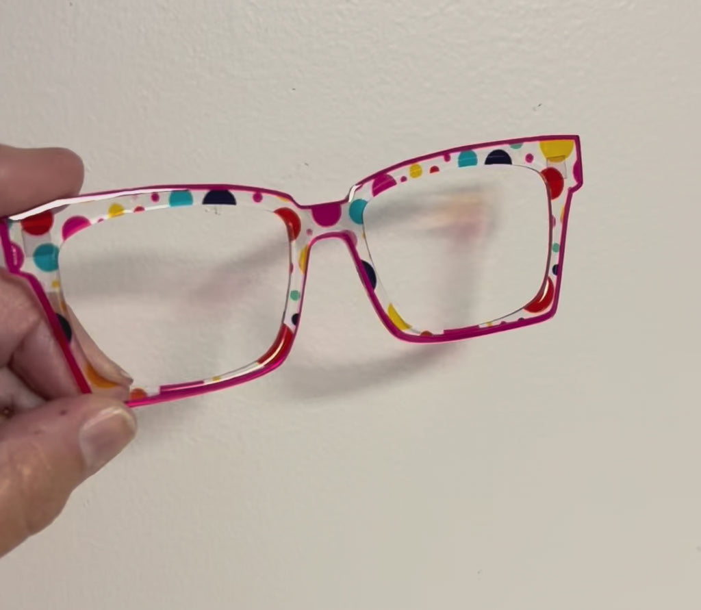 CONFETTI COUTURE-TRANSLUCENT Eyewear Toppers, comes with N52 magnets (Copy)