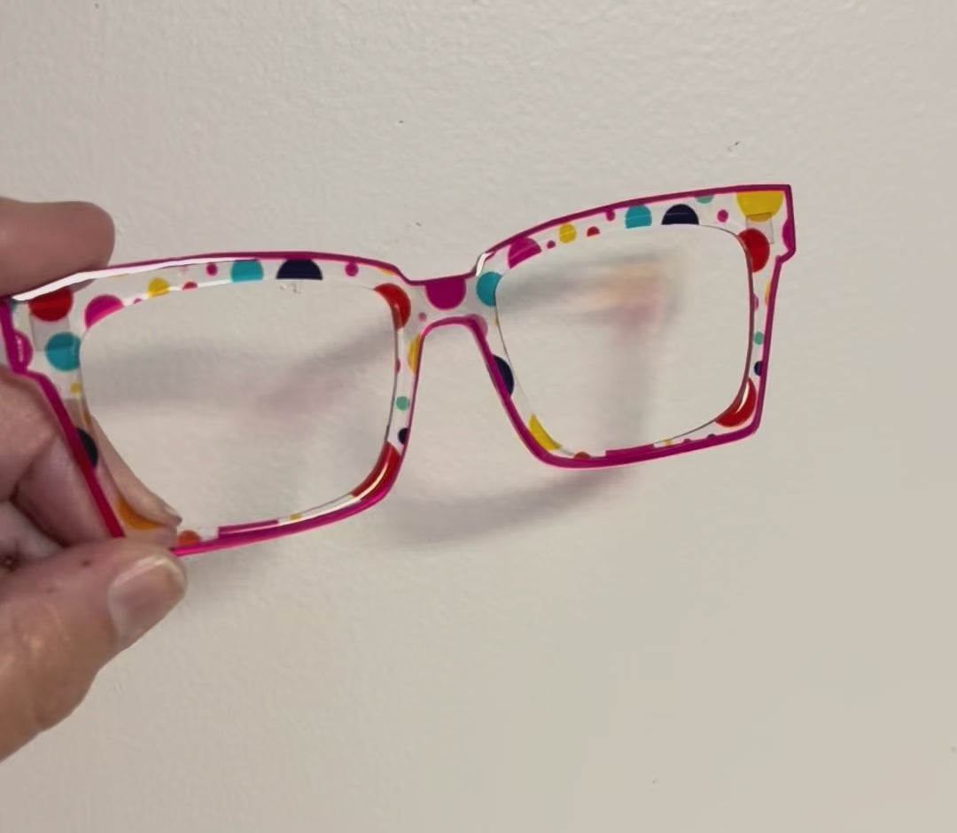 CONFETTI COUTURE-TRANSLUCENT Eyewear Toppers, comes with N52 magnets (Copy)