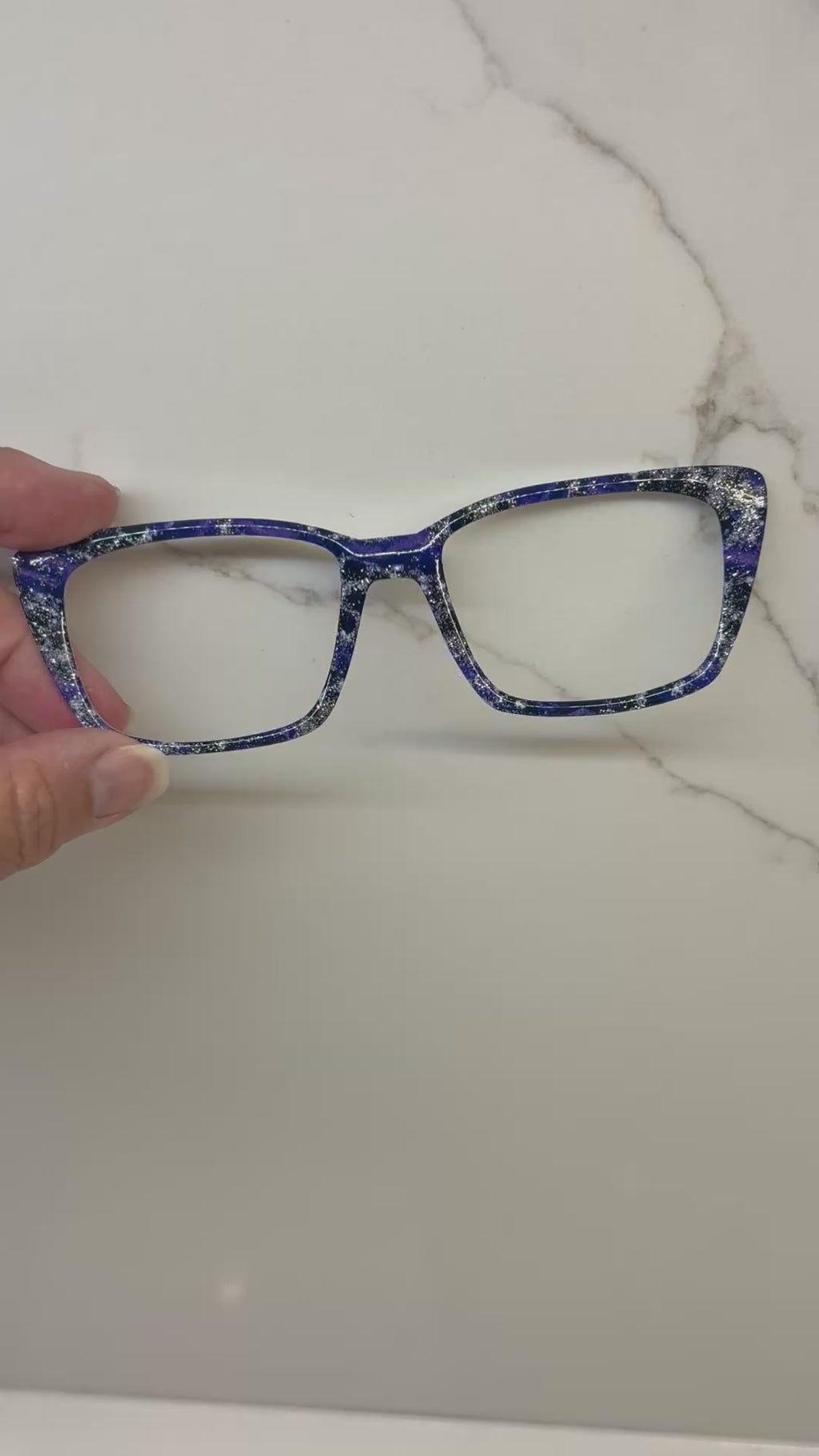 GLAM TORTE in Purple and Silver Glitter Eyewear Toppers, comes with N52 magnets (Copy)